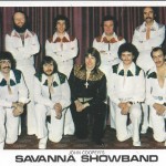 Savanna Showband later line-up. Back row: Andy Stewart, Roger Sewell, Alan Swinden, Al Kirtley. Front row: Chris Cooke, Dave Crabtree, John Cooper, Ian Leigh, Barry Caws 