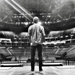 My son, Pete, waiting for soundcheck at O2 Arena, London, Bros reunion concert Aug 2017.