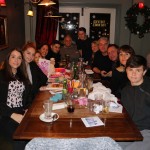 The Kirtley tribe at the Four Horseshoes, Chobham Dec 2017. L-R Katie, Holly, Yasmina, Tanja, Josh, me, Sam, Rig, Pete, Billy, Emma, Olly.